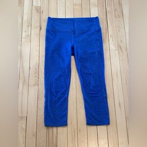 Athleta Textured Cropped Leggings Blue Purple Small